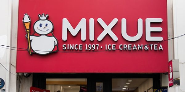 Jakarta, Indonesia - June 25th, 2022: Mixue is a popular cold beverages (ice cream) shop. It is originally from China and recently opens in Indonesia.